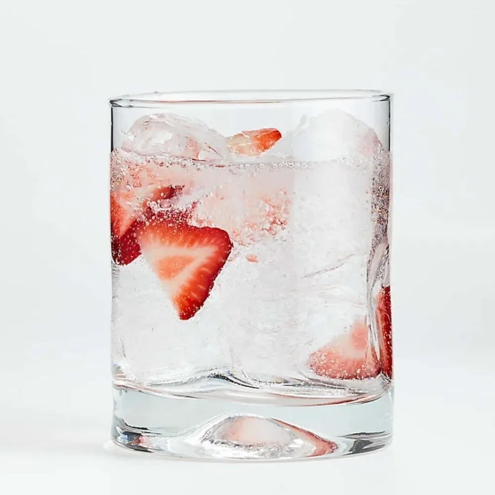 Crate&Barrel Impressions 12-Oz. Double Old-Fashioned Glass Set of 4 NWT